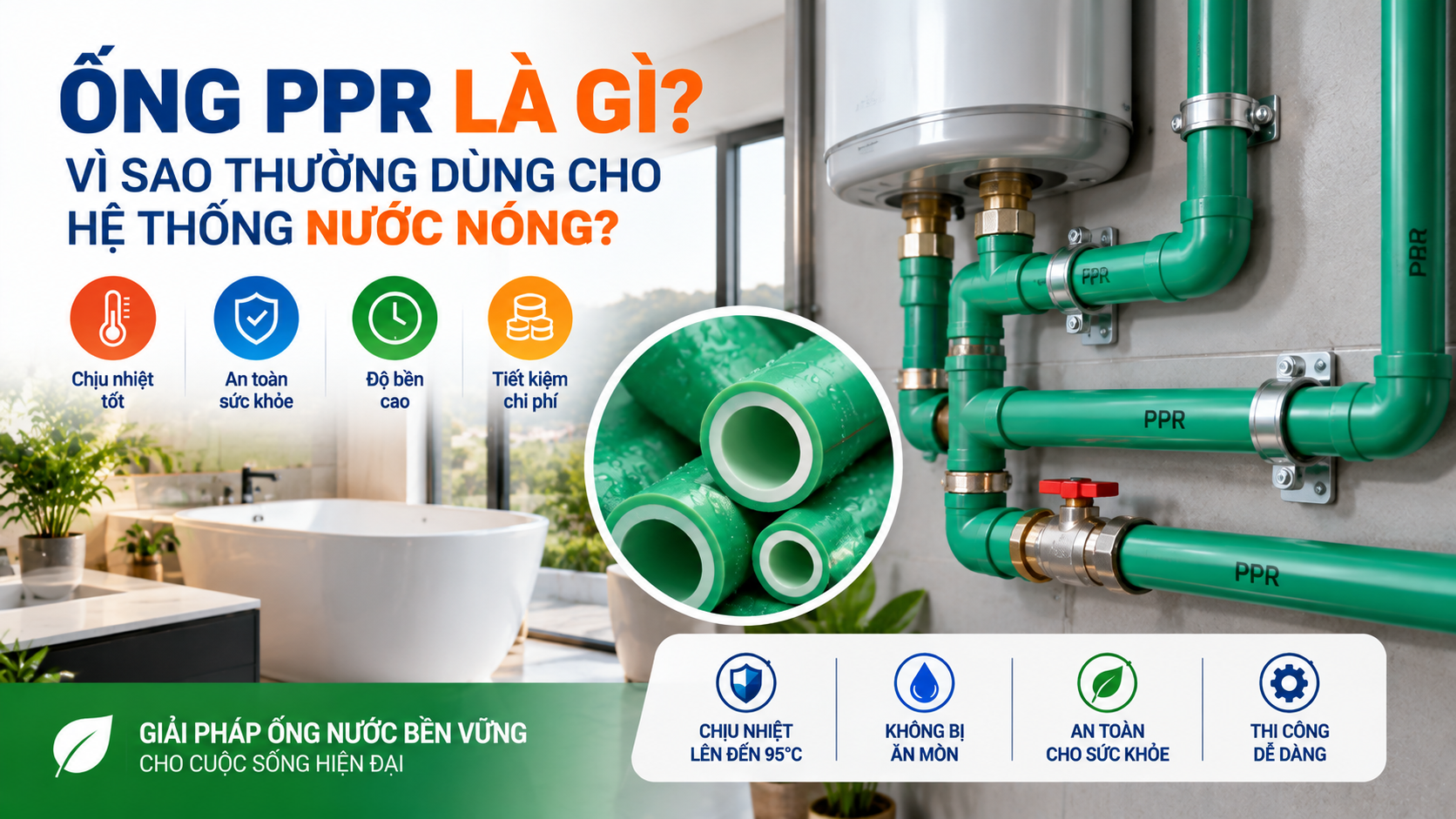 Ống PPR Là Gì? Vì Sao Thường Dùng Cho Hệ Thống Nước Nóng?