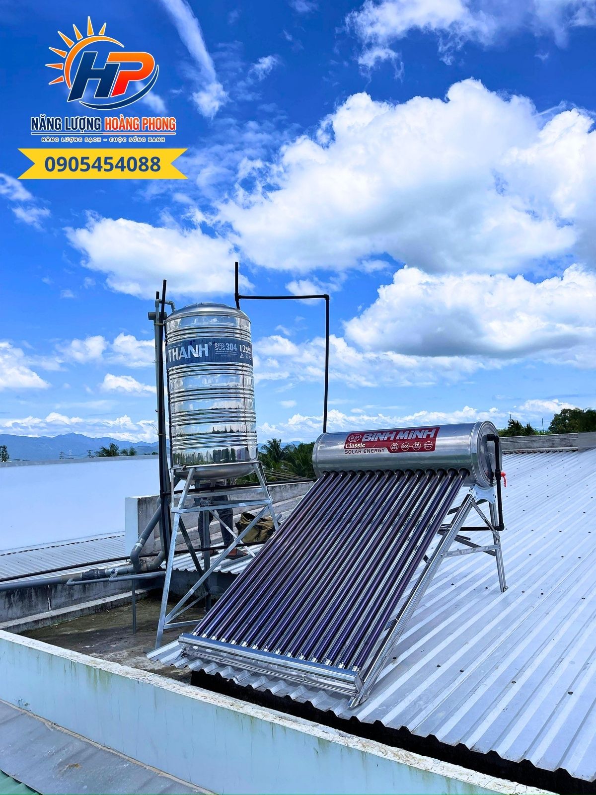 Lắp đặt máy nước nóng NLMT tại Phan Thiết Bình Thuận