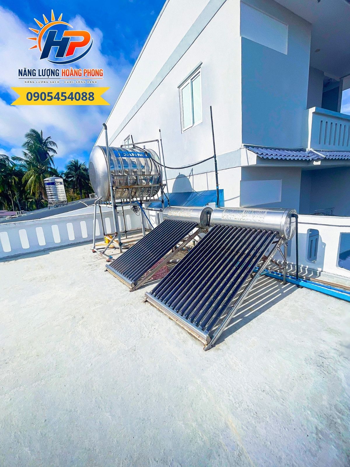 Nước Nóng Hoàng Phong hoàn thiện hệ thống nước nóng NLMT tại Thuận Quý, Tiến Thành, Phan Thiết