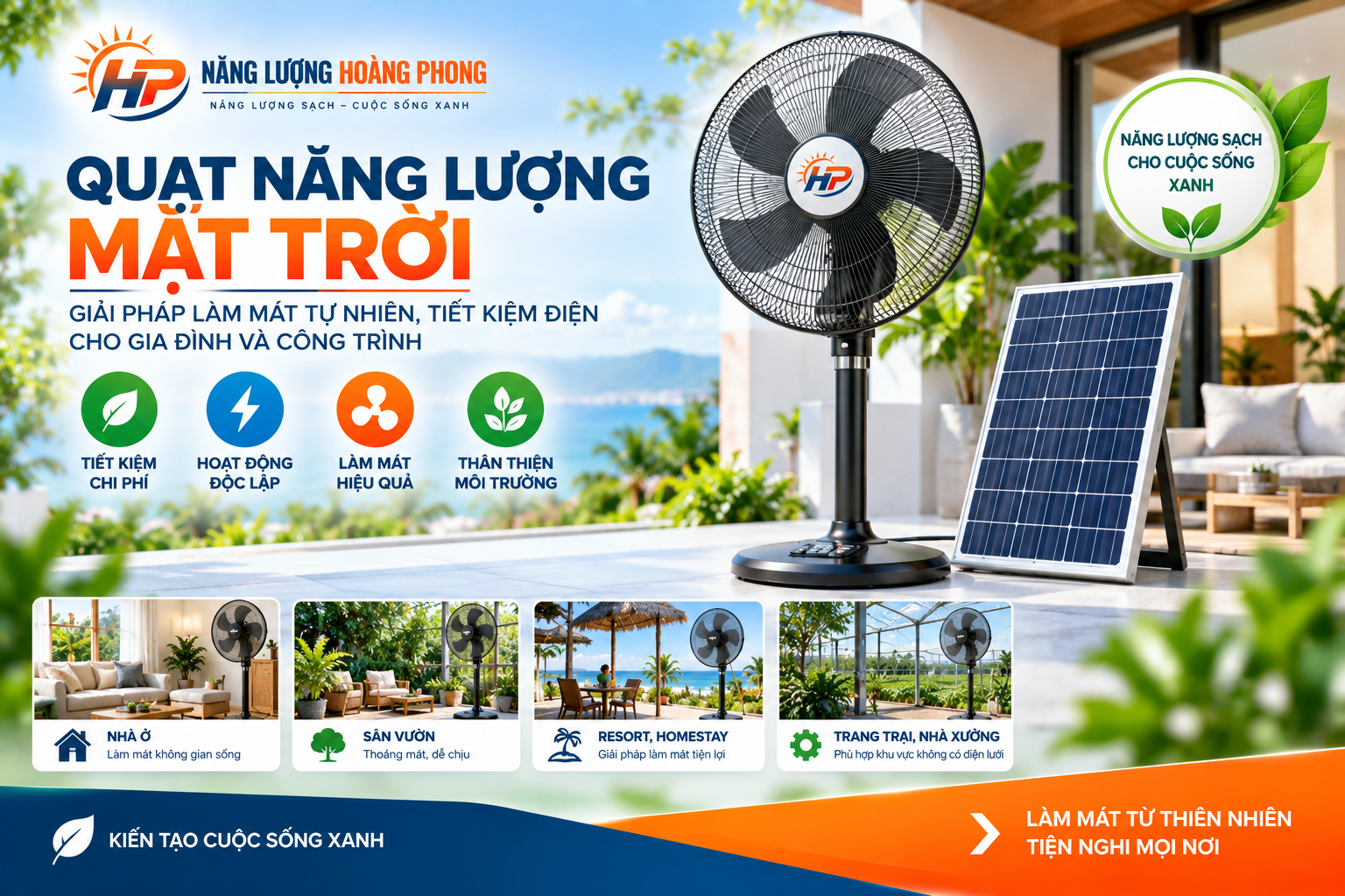 Quạt Năng Lượng Mặt Trời Cho Gia Đình